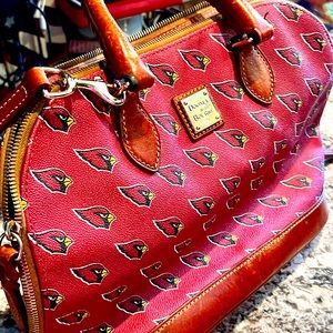 Slightly used leather Cardinals purse